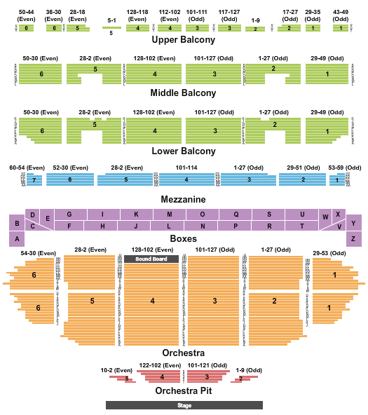 Fabulous Fox Theatre Harry Potter Seating Chart